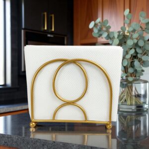 Modern Metal Tissue Paper Stand Gold