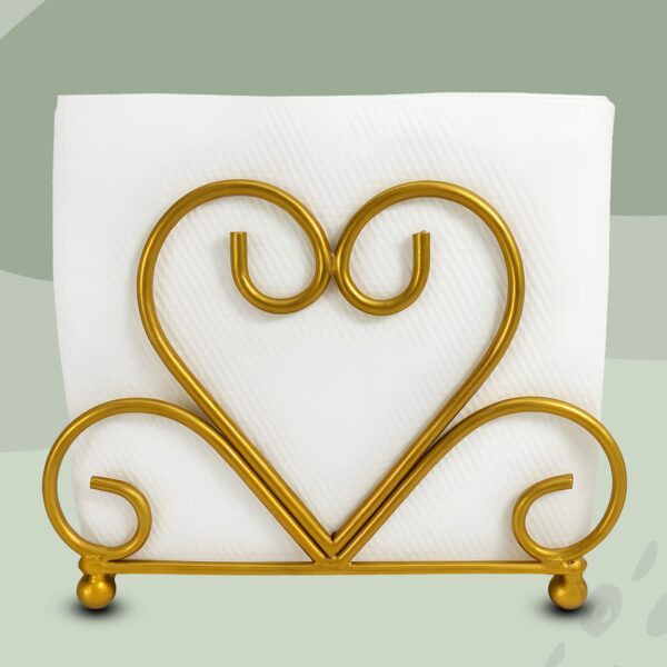 Stylish Gold Napkin Stand for Kitchen, Dining and Office