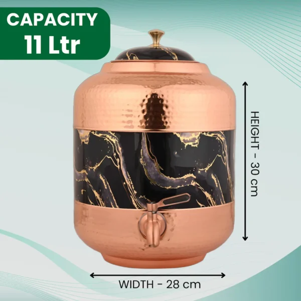 Pure Copper Water Dispenser 11 Litre with Leak-Proof Tap