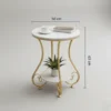 2‑Tier Round Side Table with Gold Metal Frame 1 2‑Tier Round Side Table with Gold Metal Frame