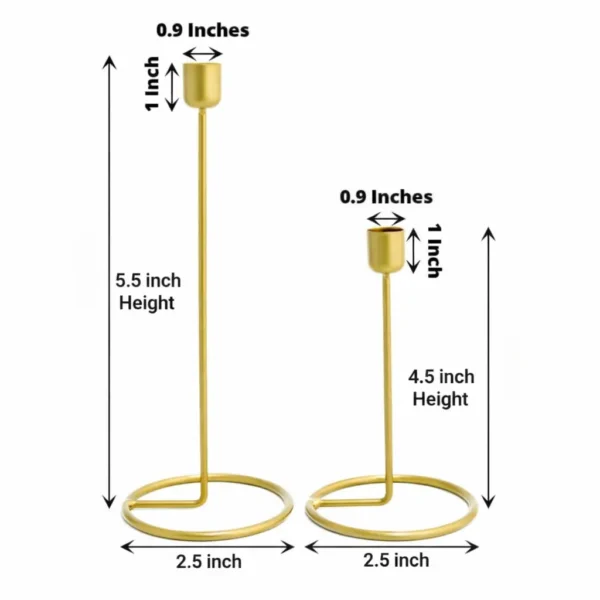 Golden Curve Taper Candle Holder