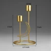 Golden Metal Candle Stands for Wedding & Party Décor