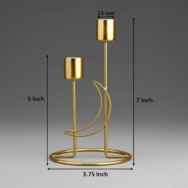 Golden Metal Candle Stands for Wedding & Party Décor