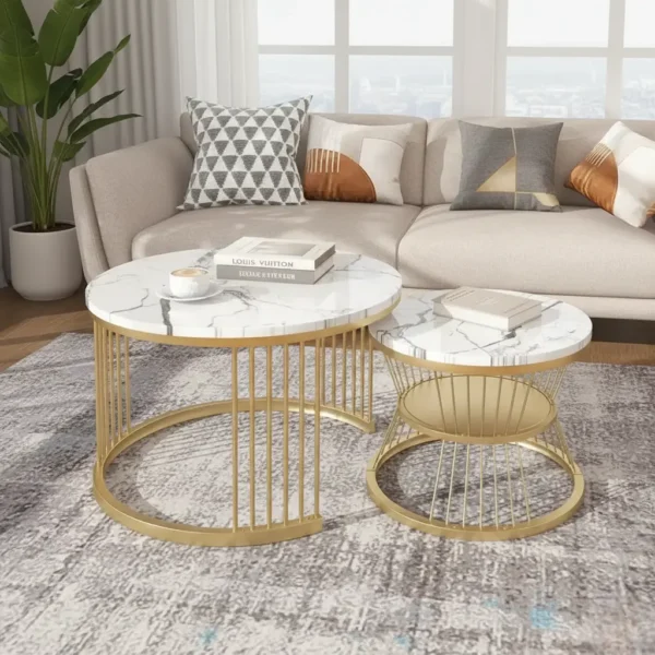 Round Metal Bedside Table