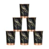 eeeee Copper Black Printed Design Water Glass 250ML Set of 6