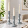 Grey Candle Holder for Home Décor