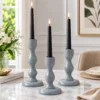 Grey Candle Holder for Home Décor